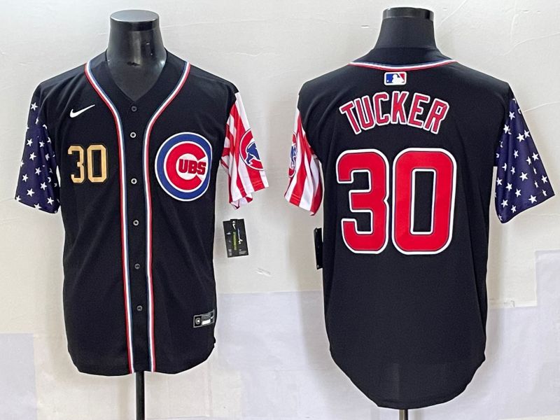 Men 2025 Chicago Cubs #30 Tucker Black National Flags Nike MLB Jersey style 3->indiana pacers->NBA Jersey